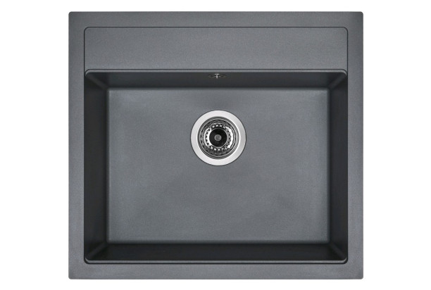 Kuchynský granitový drez Sinks Solo 560, šedý titanium
